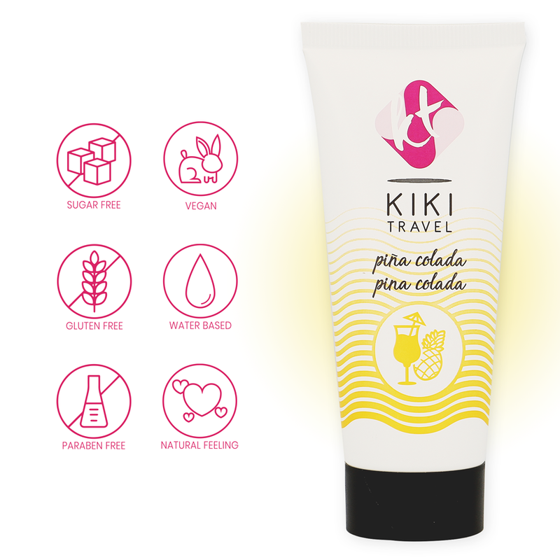 KIKÍ TRAVEL - PINA COLADA LUBRIFICANTE 50 ML – Con sapori deliziosi – foto 4