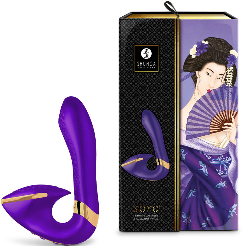 SHUNGA - MASSAGGIATORE INTIMO SOYO VIOLA – Vibratori a punto G – foto 3