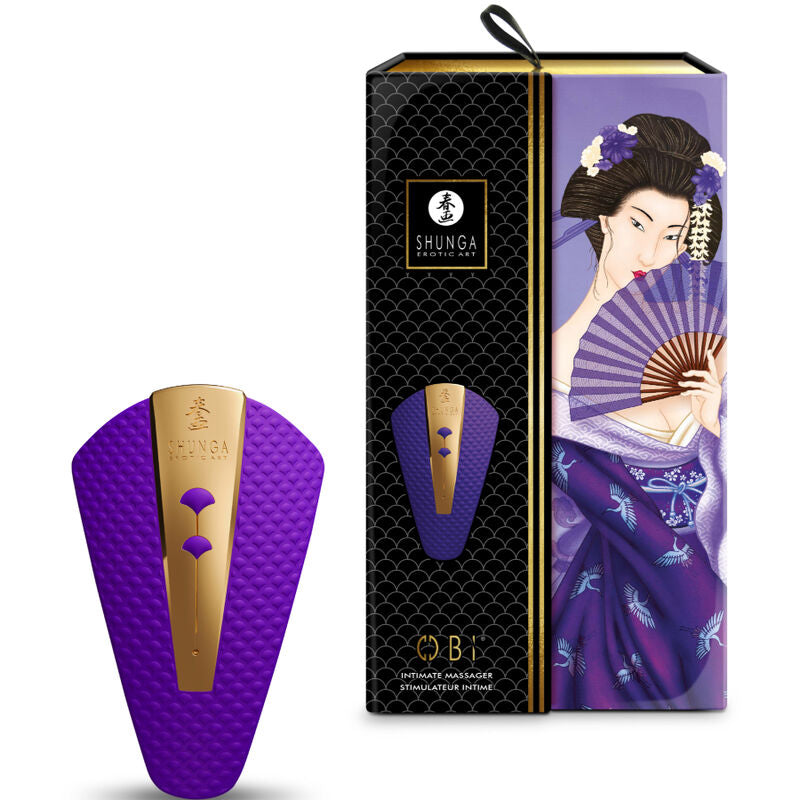 SHUNGA - MASSAGGIATORE INTIMO OBI VIOLA – Vibratori clitoridei da posare – foto 4