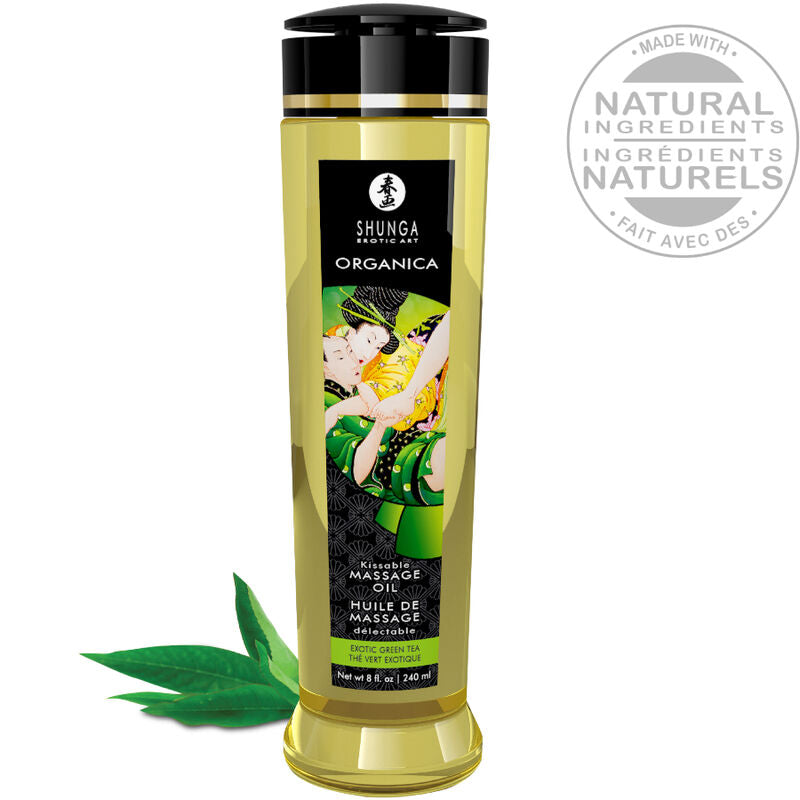 SHUNGA - OLIO DA MASSAGGIO BIOLOGICO TÈ VERDE 240 ML – Oli da massaggio non aromatizzati