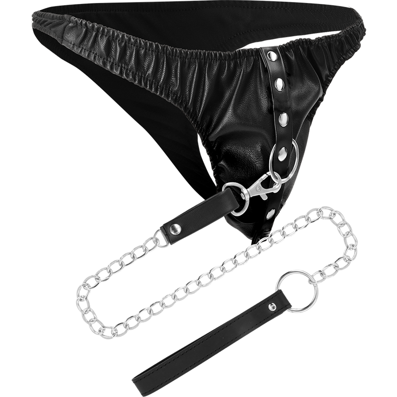 DARKNESS - PERIZOMA DI SOTTOMISSIONE CON CATENA IN METALLO – Moda BDSM – foto 3