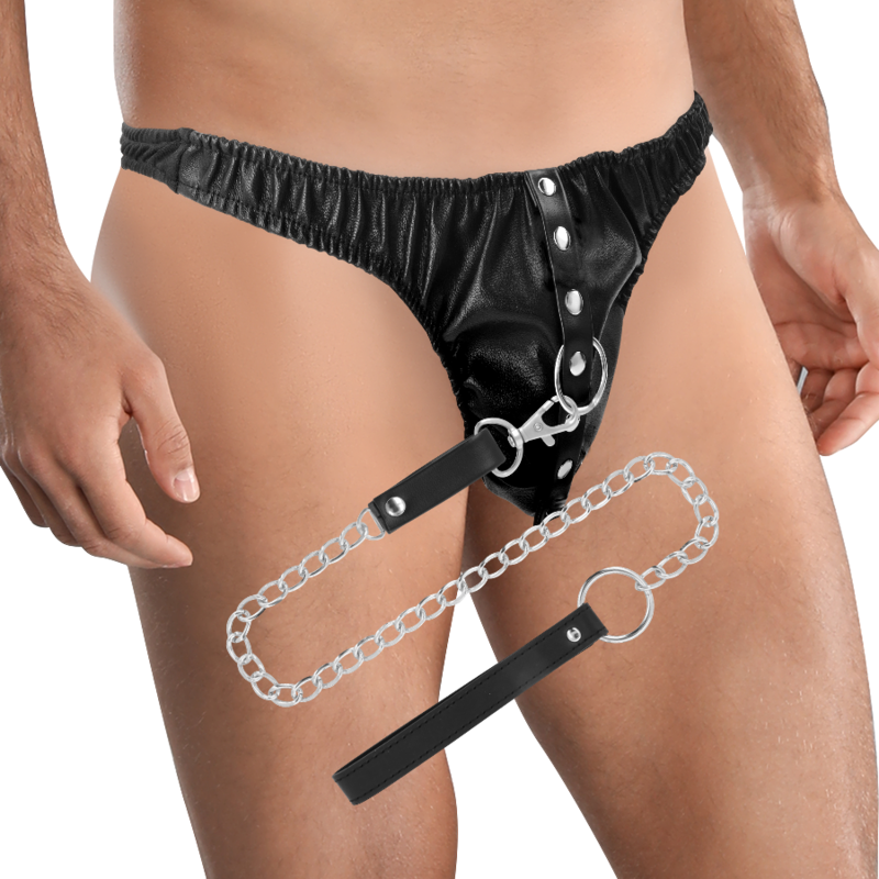 DARKNESS - PERIZOMA DI SOTTOMISSIONE CON CATENA IN METALLO – Moda BDSM – foto 2