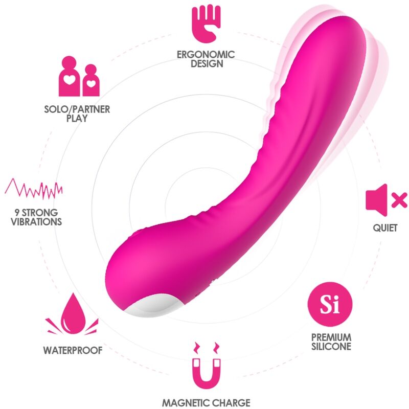 ARMONY - VIBRATORE LEGEND IN SILICONE FUCSIA – Rotatori vibranti