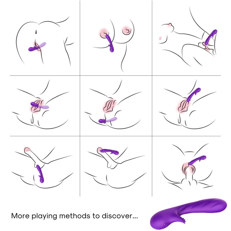 ARMONY - VIBRATORE ROMANCE CON STIMOLATORE VIOLA – Rotatori vibranti – foto 2