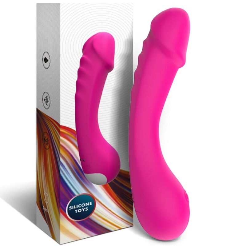 ARMONY - DILDO VIBRATORE G-SPOT IN SILICONE FUCSIA – Rotatori vibranti – foto 6