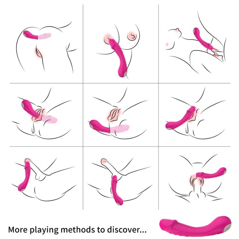 ARMONY - DILDO VIBRATORE G-SPOT IN SILICONE FUCSIA – Rotatori vibranti – foto 2