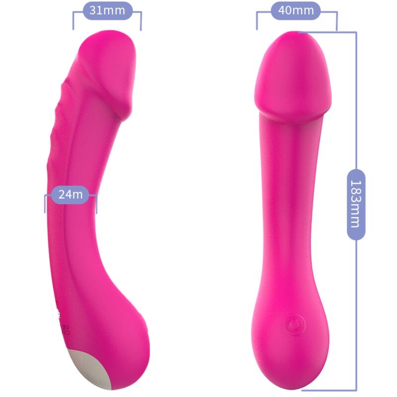 ARMONY - DILDO VIBRATORE G-SPOT IN SILICONE FUCSIA – Rotatori vibranti – foto 3
