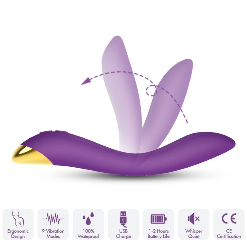 ARMONY - VIBRATORE FLAMINGO MULTIPOSIZIONE VIOLA – Rotatori vibranti