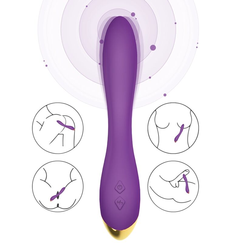 ARMONY - VIBRATORE FLAMINGO MULTIPOSIZIONE VIOLA – Rotatori vibranti – foto 3