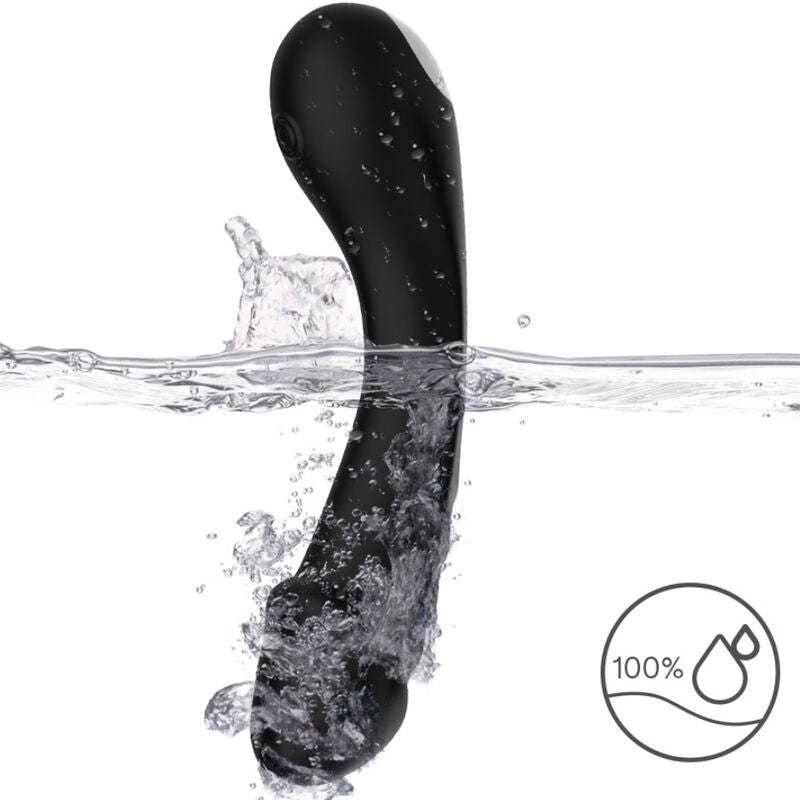 ARMONY - DILDO VIBRATORE G-SPOT IN SILICONE NERO – Rotatori vibranti – foto 4
