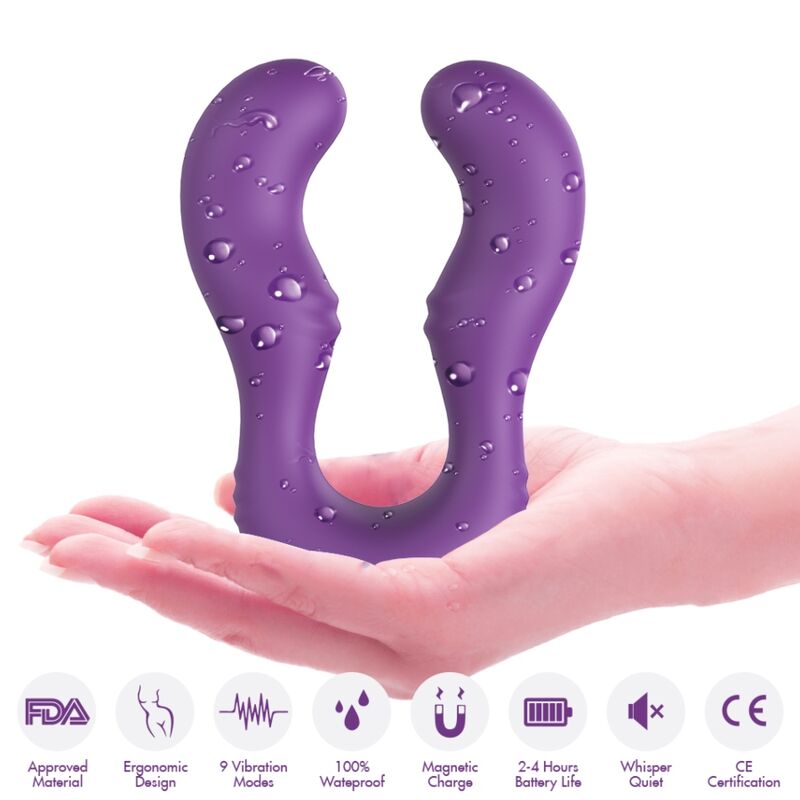 ARMONY - VIBRATORE SERAPH DOPPIO TELECOMANDO VIOLA – Telecomando – foto 4