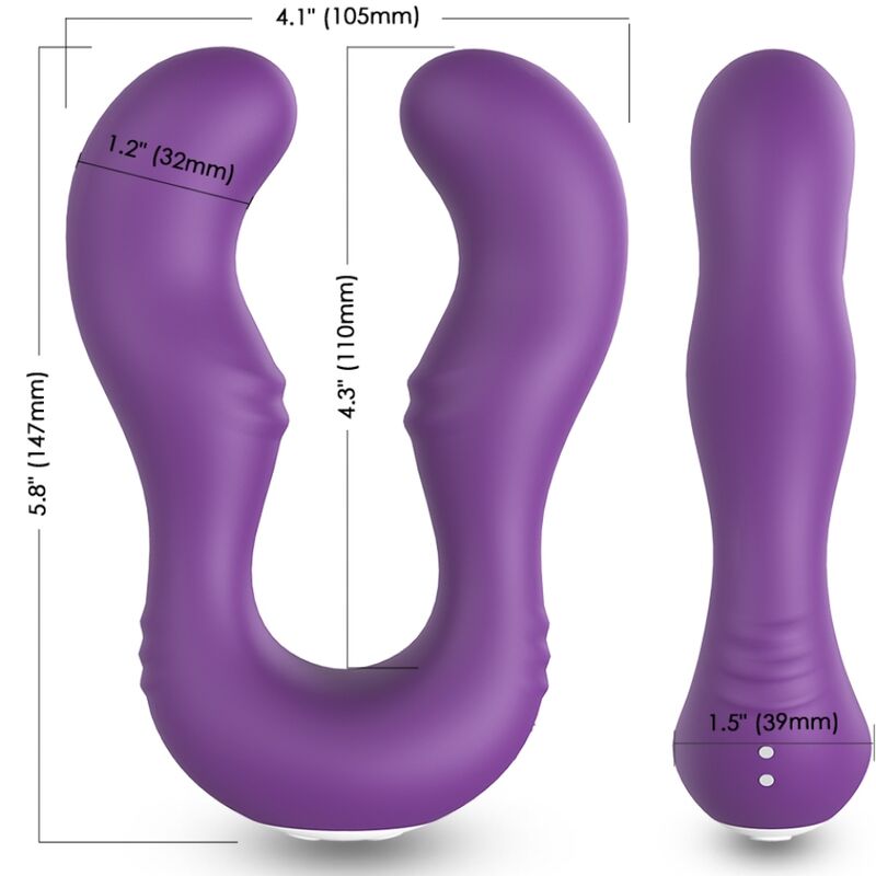 ARMONY - VIBRATORE SERAPH DOPPIO TELECOMANDO VIOLA – Telecomando – foto 3