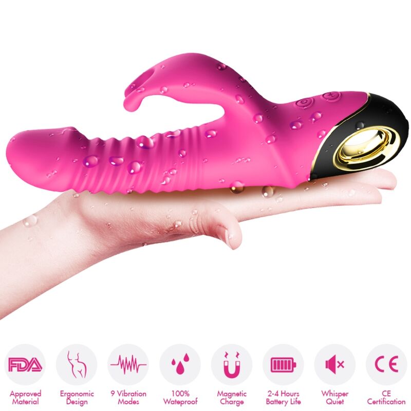 ARMONY - VIBRATORE ZING DILDO CONIGLIO FUCSIA – Vibratori di coniglio – foto 4