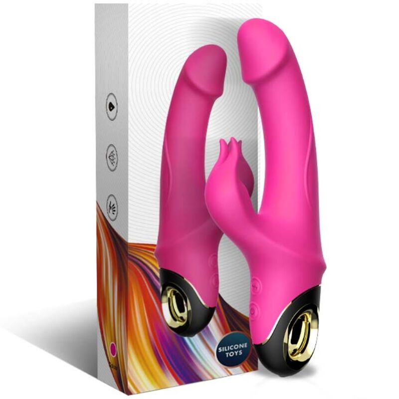 ARMONY - METEROR DILDO VIBRATORE RABBIT ROTATOR FUCSIA – Vibratori di coniglio – foto 5