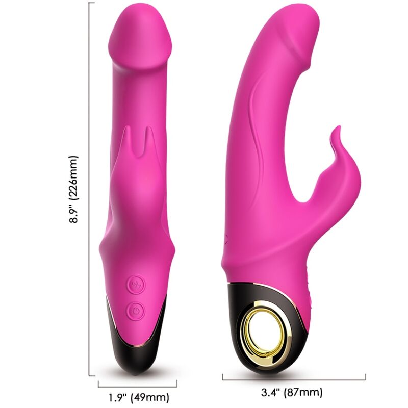 ARMONY - METEROR DILDO VIBRATORE RABBIT ROTATOR FUCSIA – Vibratori di coniglio