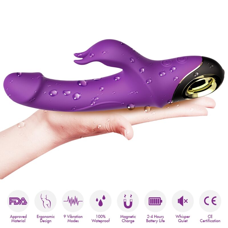 ARMONY - METEROR DILDO VIBRATORE CONIGLIO VIOLA – Vibratori di coniglio – foto 3