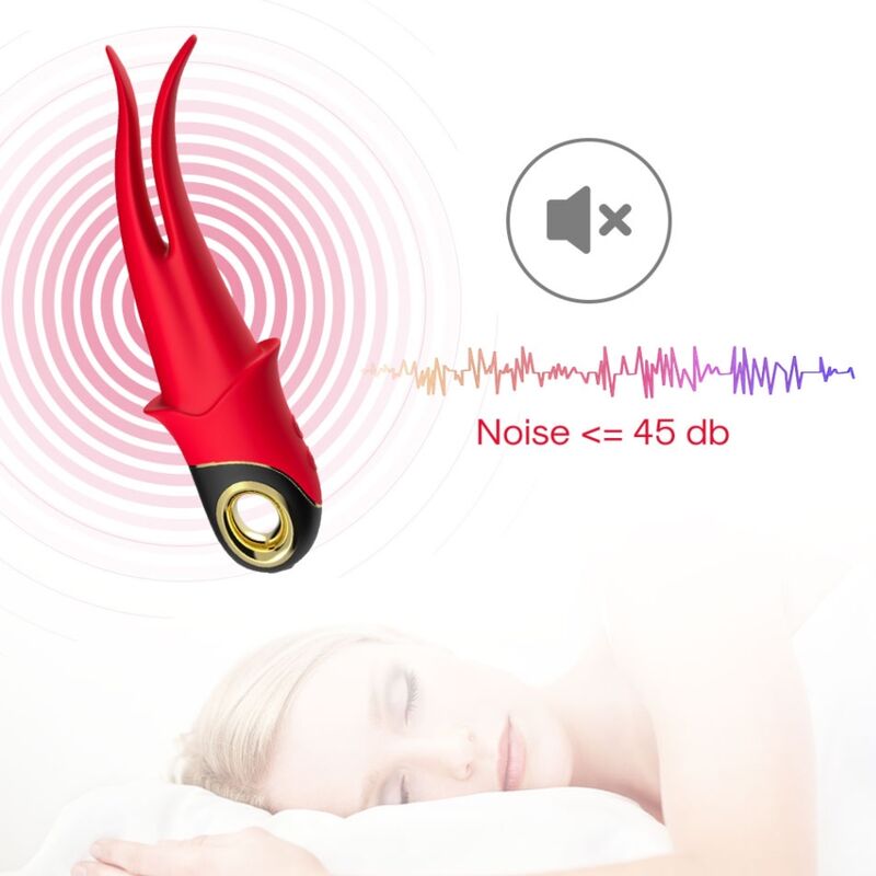 ARMONY - VIBRATORE OMBRA DOPPIA TESTA ROSSO – Per il clitoride – foto 5