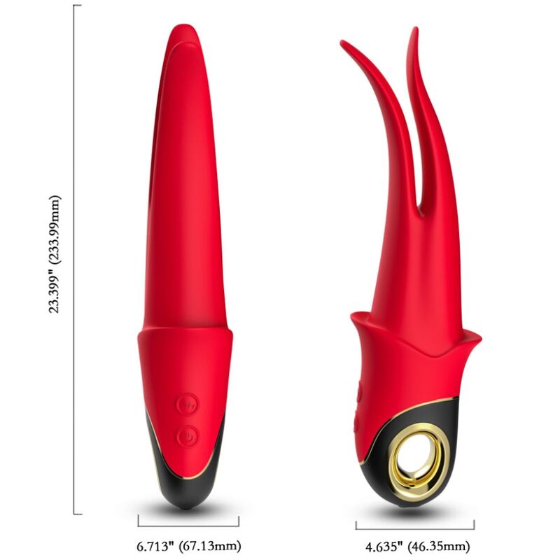 ARMONY - VIBRATORE OMBRA DOPPIA TESTA ROSSO – Per il clitoride – foto 3