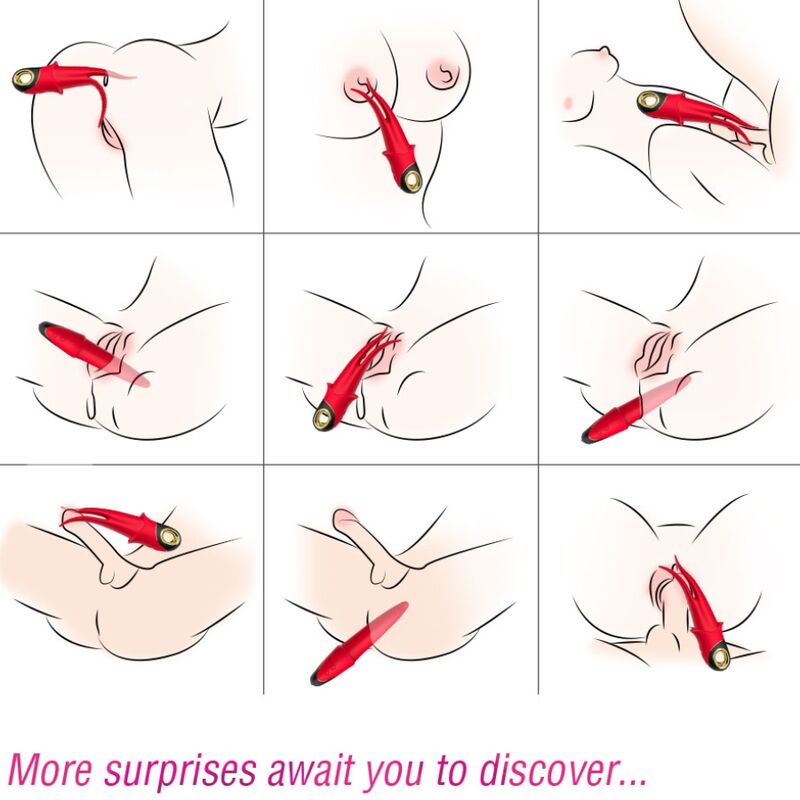 ARMONY - VIBRATORE OMBRA DOPPIA TESTA ROSSO – Per il clitoride – foto 2