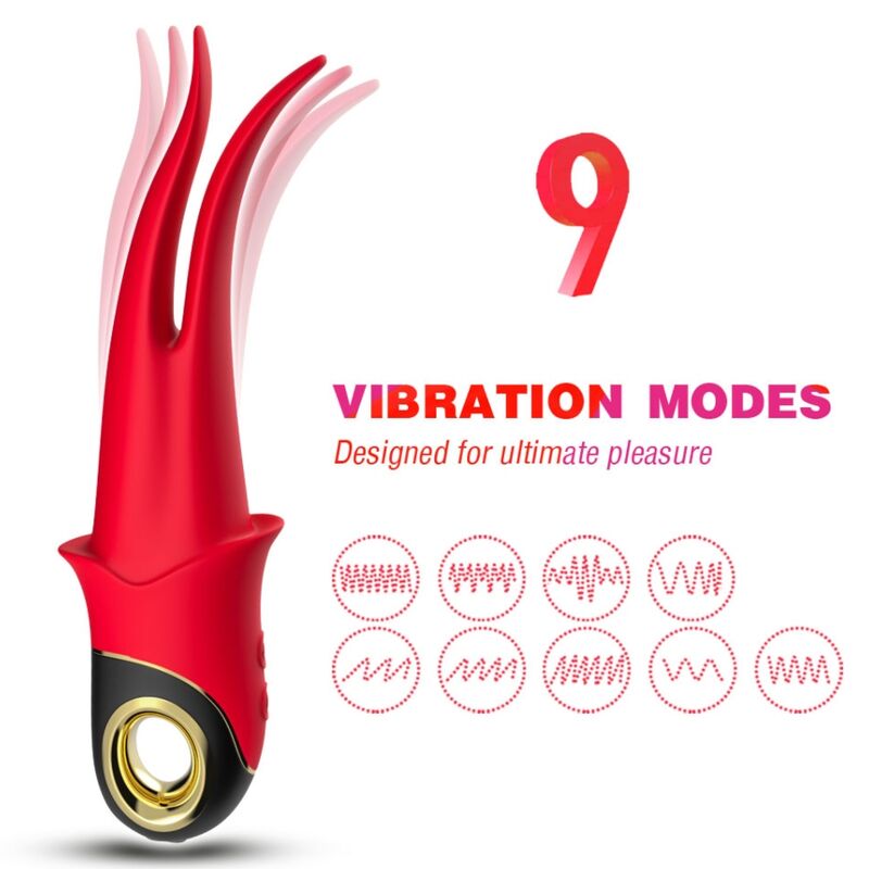 ARMONY - VIBRATORE OMBRA DOPPIA TESTA ROSSO – Per il clitoride