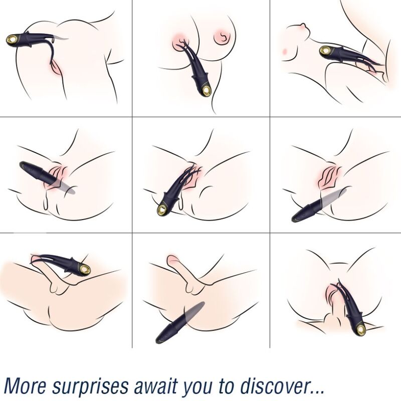 ARMONY - VIBRATORE OMBRA DOPPIA TESTA TEASING BLU – Per il clitoride – foto 2