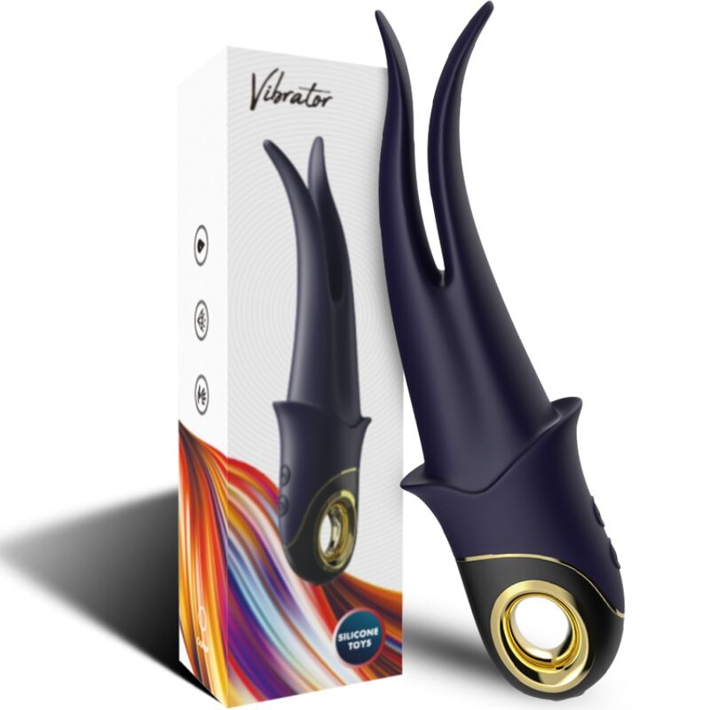 ARMONY - VIBRATORE OMBRA DOPPIA TESTA TEASING BLU – Per il clitoride – foto 6