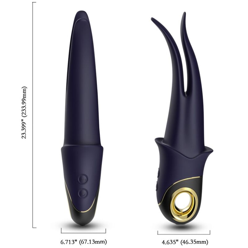 ARMONY - VIBRATORE OMBRA DOPPIA TESTA TEASING BLU – Per il clitoride – foto 4