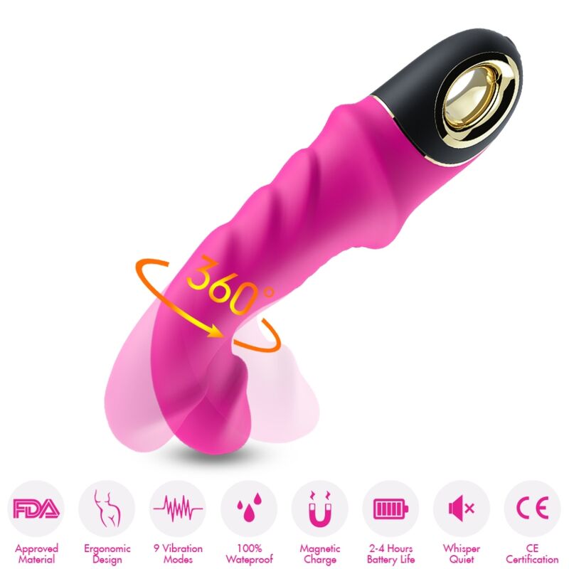 ARMONY - JOYBLADE DILDO VIBRATORE ROTATORE FUCSIA – Rotatori vibranti – foto 3