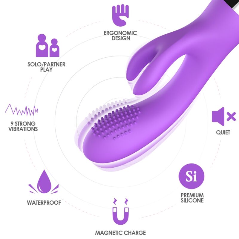 ARMONY - VIBRATORE RABBIT VIOLA – Vibratori di coniglio – foto 3