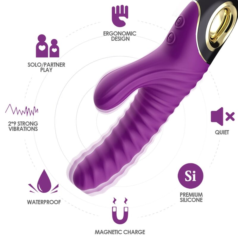 ARMONY - VIBRATORE ETERNITY IN SILICONE VIOLA – Vibratori di coniglio – foto 3