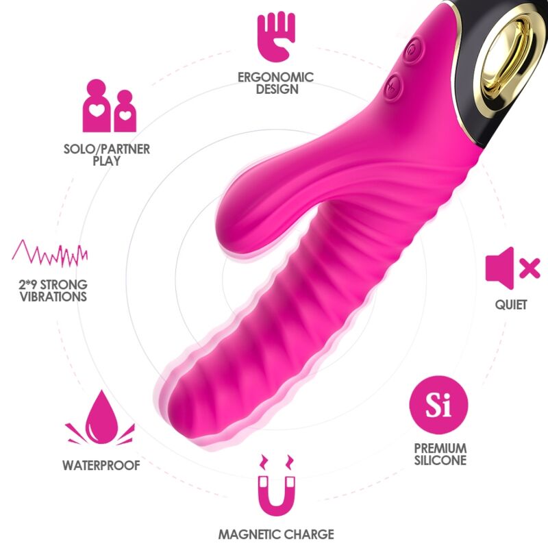 ARMONY - VIBRATORE ETERNITY IN SILICONE FUCSIA – Vibratori di coniglio – foto 3