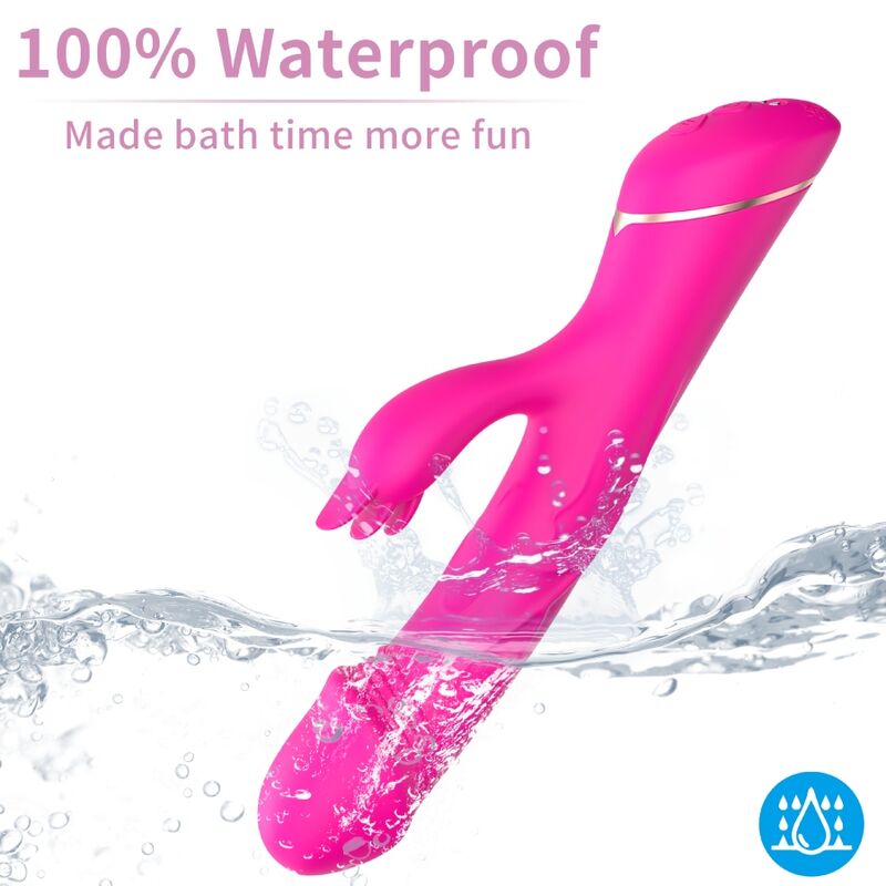 ARMONY - DILDO VIBRATORE CONIGLIO IN SILICONE FUCSIA – Vibratori di coniglio – foto 3
