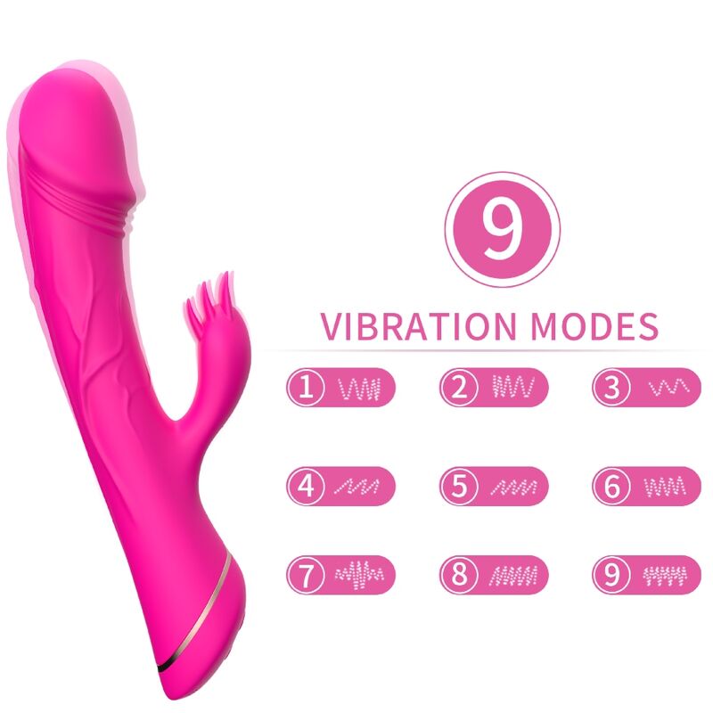 ARMONY - DILDO VIBRATORE CONIGLIO IN SILICONE FUCSIA – Vibratori di coniglio