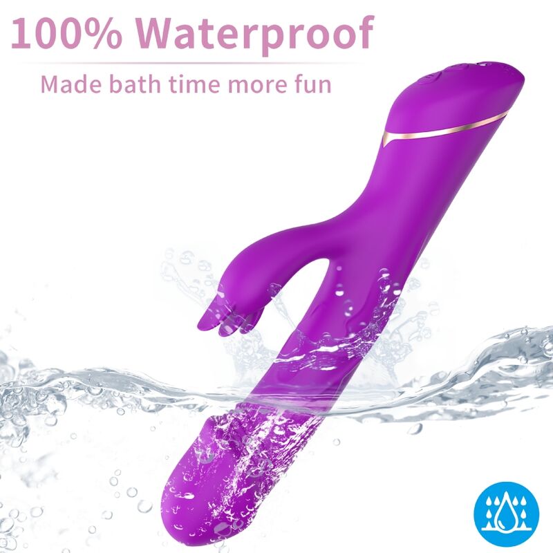 ARMONY - VIBRATORE DILDO CONIGLIO IN SILICONE VIOLA – Vibratori di coniglio – foto 3