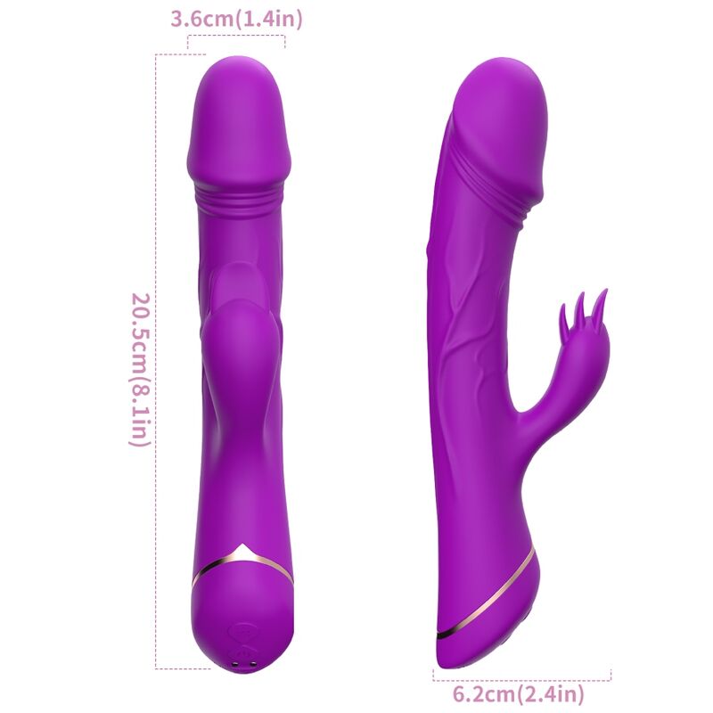 ARMONY - VIBRATORE DILDO CONIGLIO IN SILICONE VIOLA – Vibratori di coniglio – foto 4