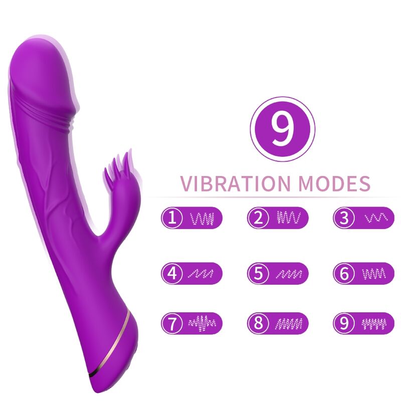 ARMONY - VIBRATORE DILDO CONIGLIO IN SILICONE VIOLA – Vibratori di coniglio