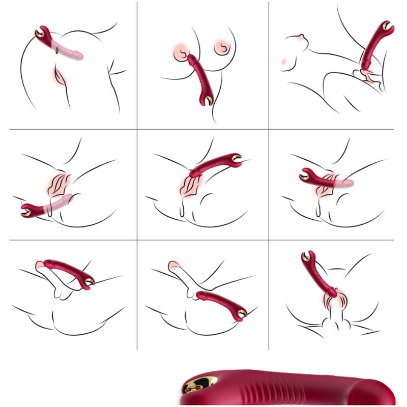 ARMONY - VIBRATORE E ROTATORE PRINCE DILDO ROSSO – Rotatori vibranti – foto 2