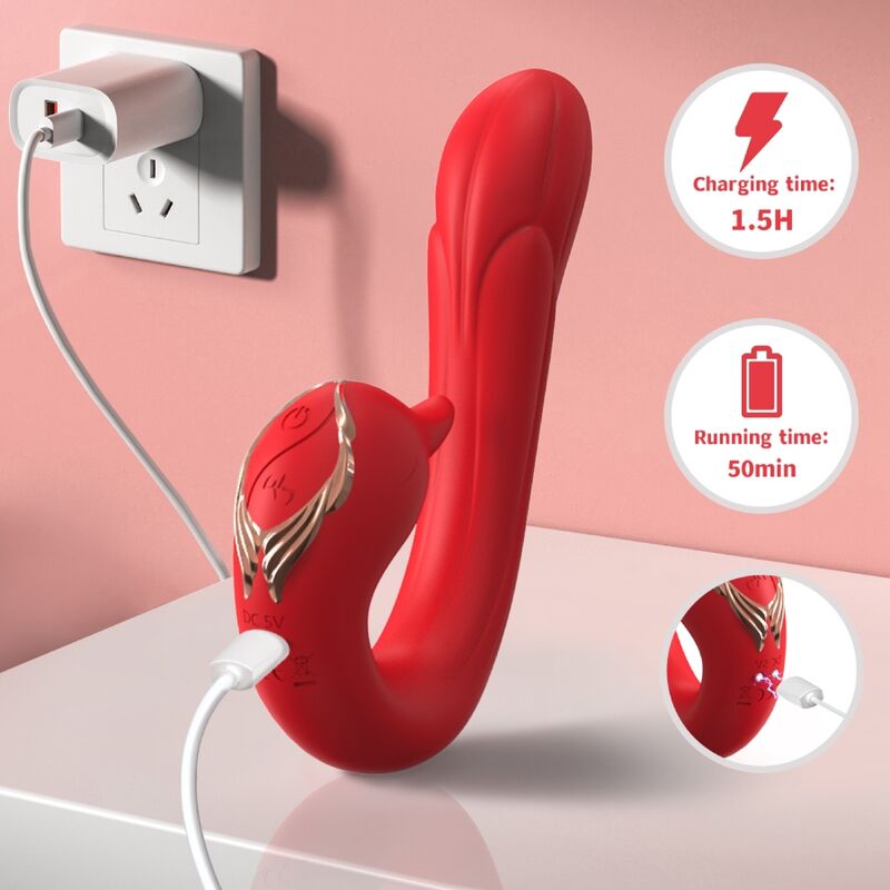 ARMONY - VIBRATORE DELFIN MULTIPOSIZIONE ED EFFETTO CALORE ROSSO – Rotatori vibranti – foto 4
