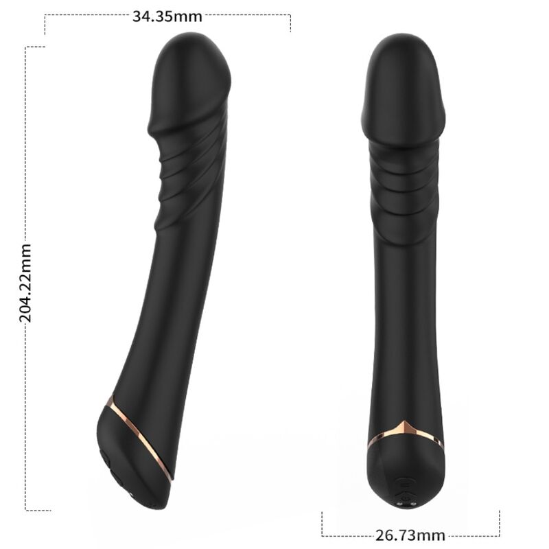 ARMONY - VIBRATORE DILDO IN SILICONE NERO – Vibratori realistici
