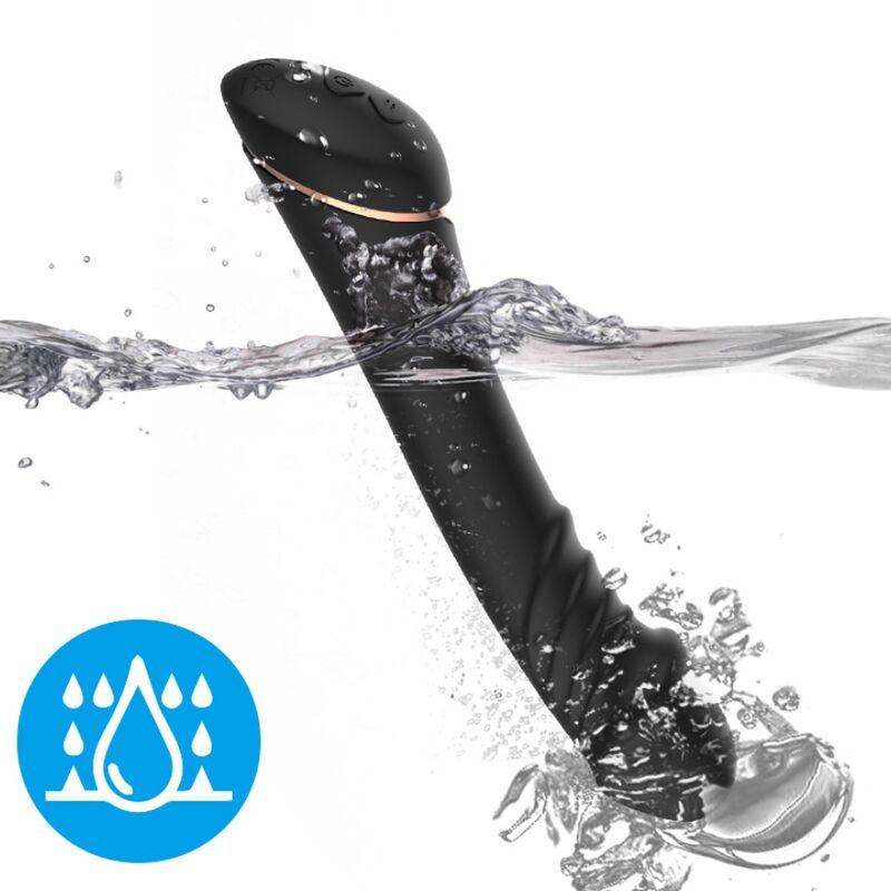 ARMONY - VIBRATORE DILDO IN SILICONE NERO – Vibratori realistici – foto 3