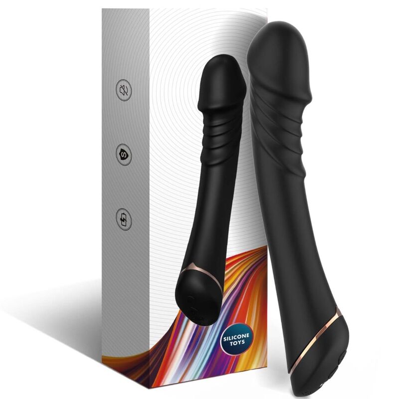 ARMONY - VIBRATORE DILDO IN SILICONE NERO – Vibratori realistici – foto 4