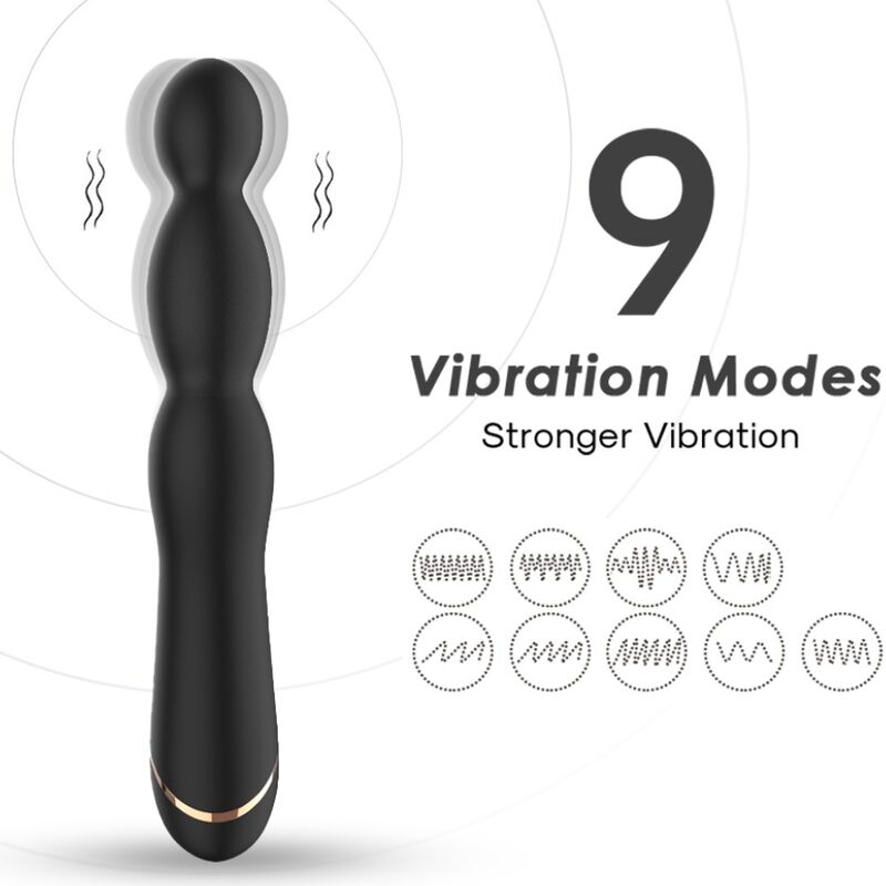 ARMONY - VIBRATORE BAMBU REGOLABILE NERO – Classici vibratori anali o vaginali – foto 2