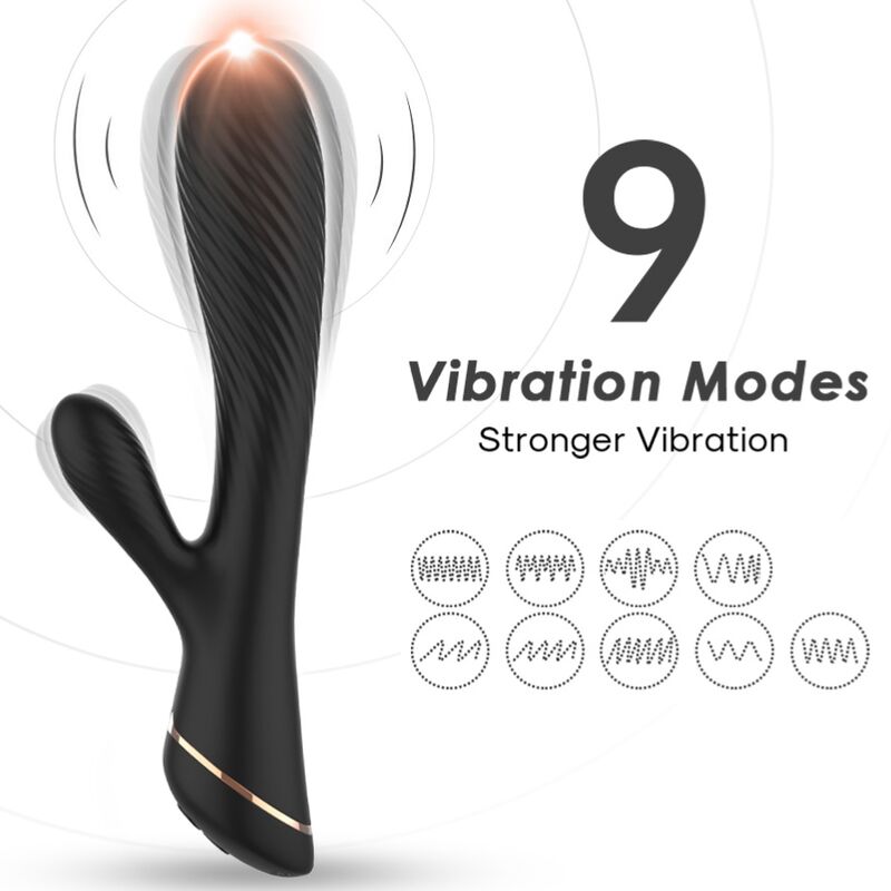 ARMONY - VIBRATORE RABBIT IN SILICONE NERO – Vibratori di coniglio