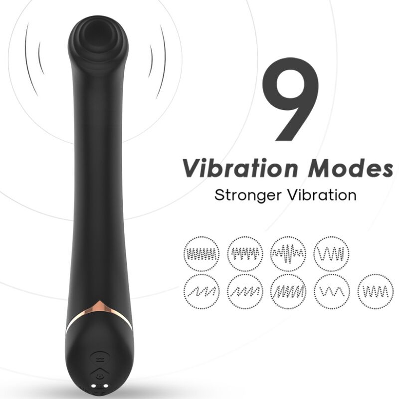 ARMONY - VIBRATORE FALT TESTA IN SILICONE NERO – Classici vibratori anali o vaginali