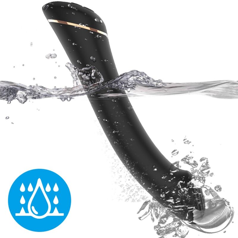 ARMONY - VIBRATORE FALT TESTA IN SILICONE NERO – Classici vibratori anali o vaginali – foto 2