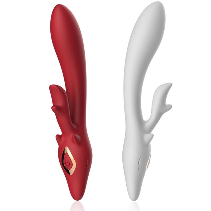 ARMONY - VIBRATORE ELK RABBIT CURVO ROSSO – Vibratori di coniglio – foto 4