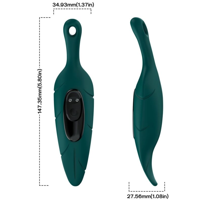 ARMONY - STIMOLATORE E VIBRATORE VERDE FOGLIA – Per il clitoride – foto 4