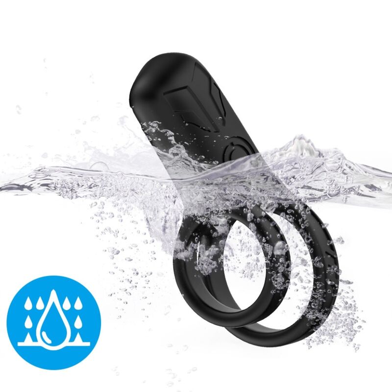 ARMONY - VIBRATORE DOPPIO ANELLO NERO – Cockring con vibrazione – foto 3