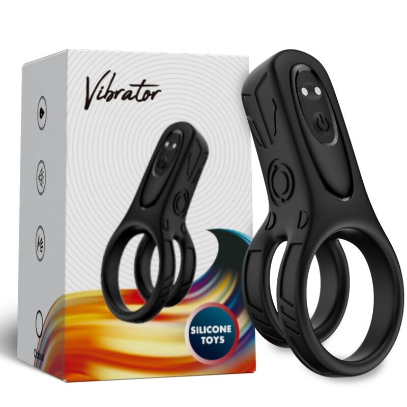ARMONY - VIBRATORE DOPPIO ANELLO NERO – Cockring con vibrazione – foto 4