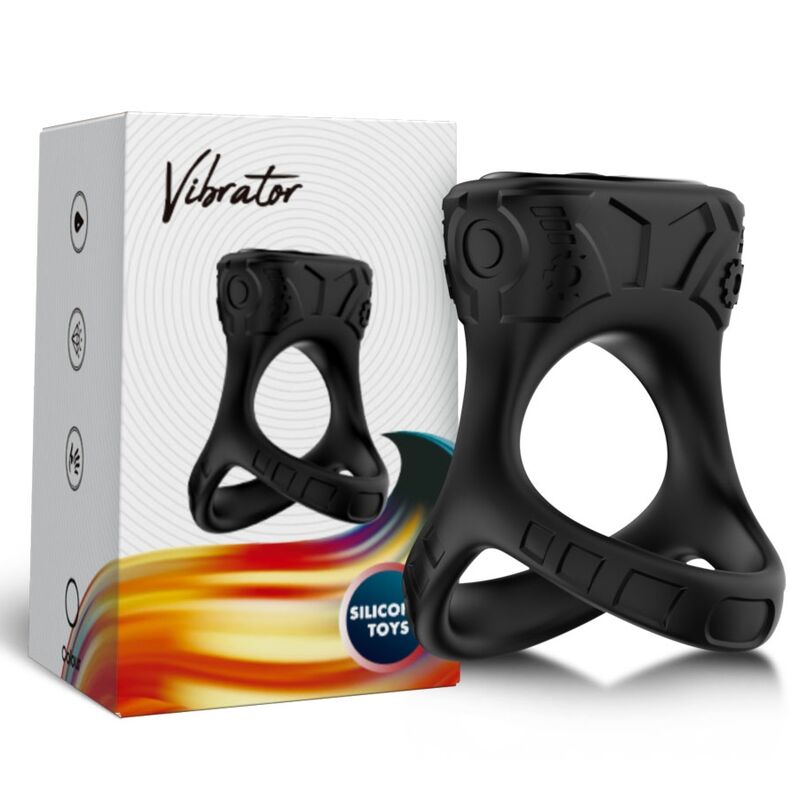 ARMONY - ANELLO VIBRATORE E MULTIPOSIZIONE NERO – Cockring con vibrazione – foto 5